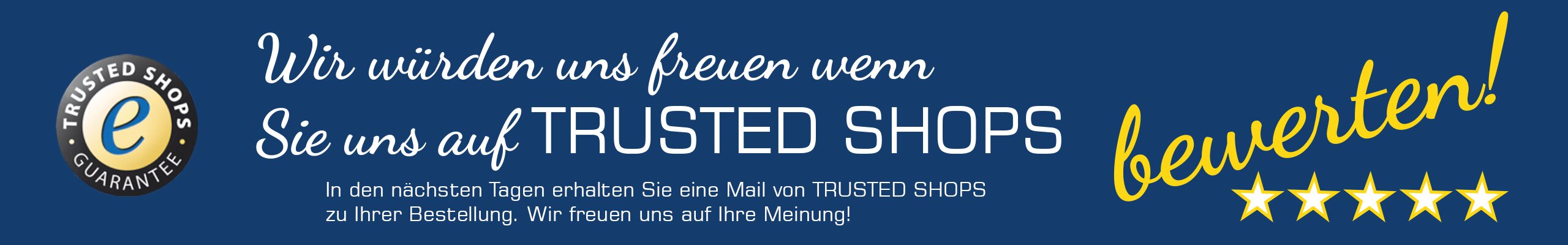 Ihre Bewertung bei Trusted Shops