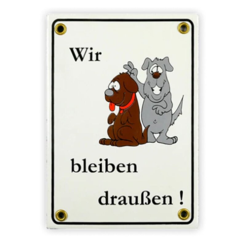 Klingelschild Emailleschild Hunde