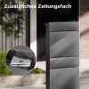 Standbriefkasten mit Zeitungsrolle aus Stahl Anthrazit RAL 7016